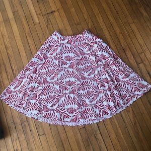 💋💃🏼 Who What Wear Sz 8 MIDI cotton linen flounce skirt w/ pockets!